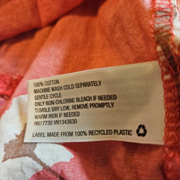 Universal Thread Mini Dress Women Small Pink Coral Floral Puff Sleeve Tiered - Picture 7 of 9